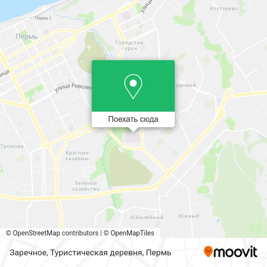 Карта Заречное, Туристическая деревня