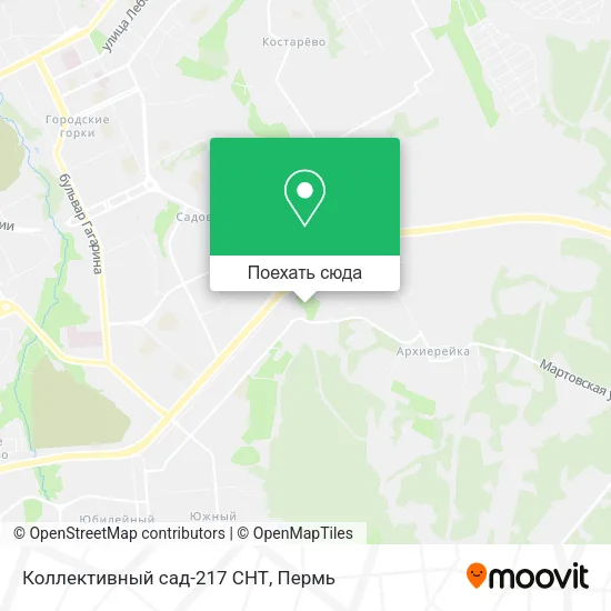 Карта Коллективный сад-217 СНТ
