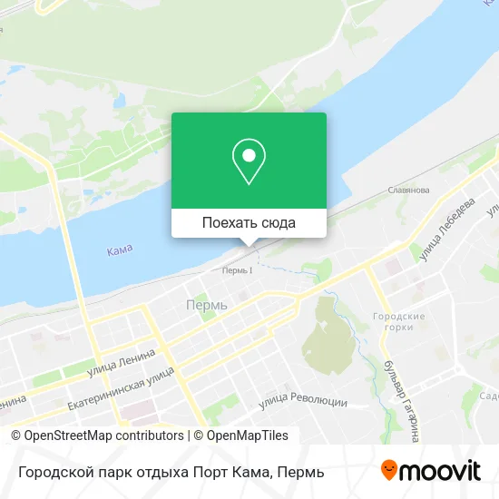 Карта Городской парк отдыха Порт Кама