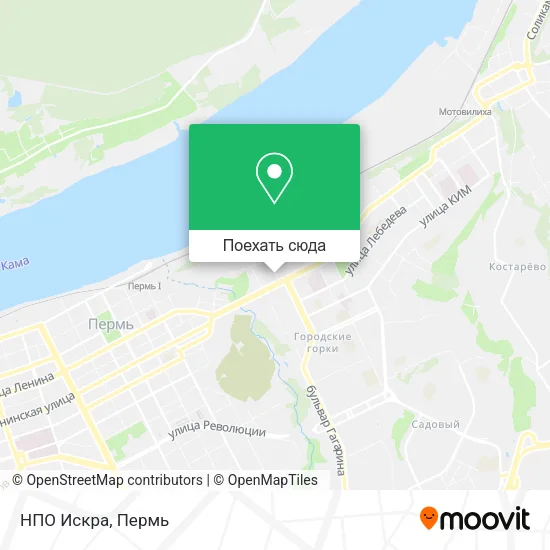 Карта НПО Искра