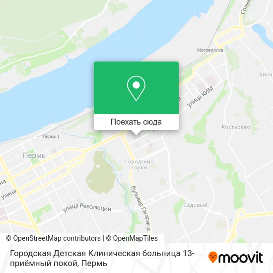 Карта Городская Детская Клиническая больница 13-приёмный покой
