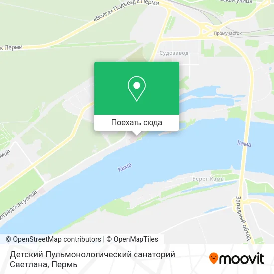 Карта Детский Пульмонологический санаторий Светлана