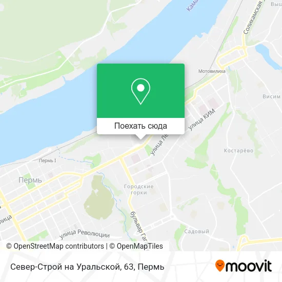 Карта Север-Строй на Уральской, 63