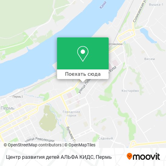 Карта Центр развития детей АЛЬФА КИДС