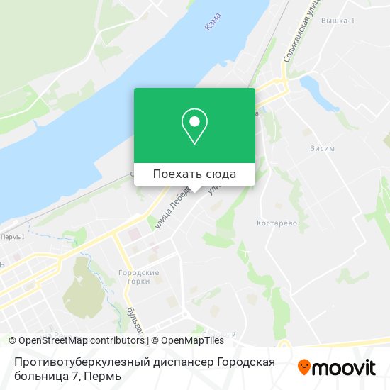 Карта Противотуберкулезный диспансер Городская больница 7
