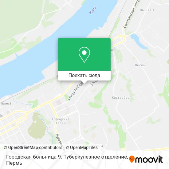 Карта Городская больница 9. Туберкулезное отделение