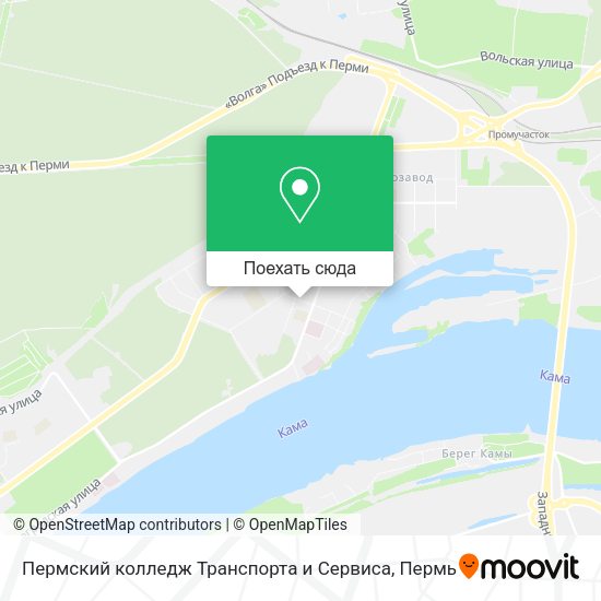Карта Пермский колледж Транспорта и Сервиса