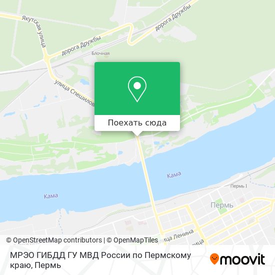 Карта МРЭО ГИБДД ГУ МВД России по Пермскому краю