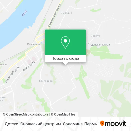 Карта Детско-Юношеский центр им. Соломина