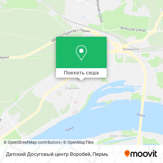Карта Детский Досуговый центр Воробей