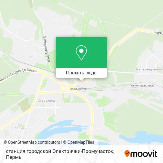 Карта станция городской Электрички-Промучасток