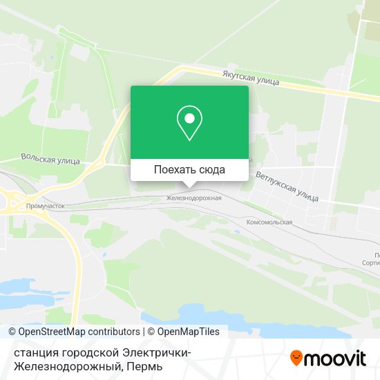 Карта станция городской Электрички-Железнодорожный