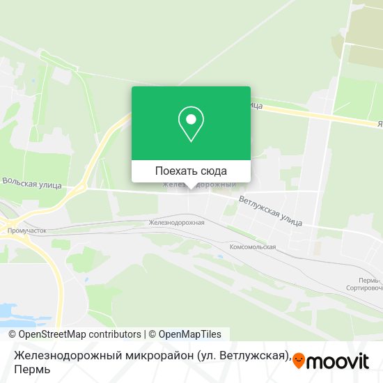 Карта Железнодорожный микрорайон (ул. Ветлужская)
