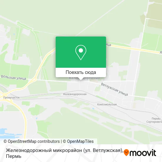 Карта Железнодорожный микрорайон (ул. Ветлужская)