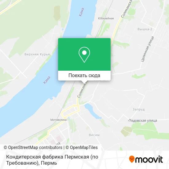 Карта Кондитерская фабрика Пермская (по Требованию)