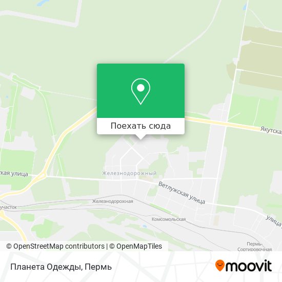 Карта Планета Одежды