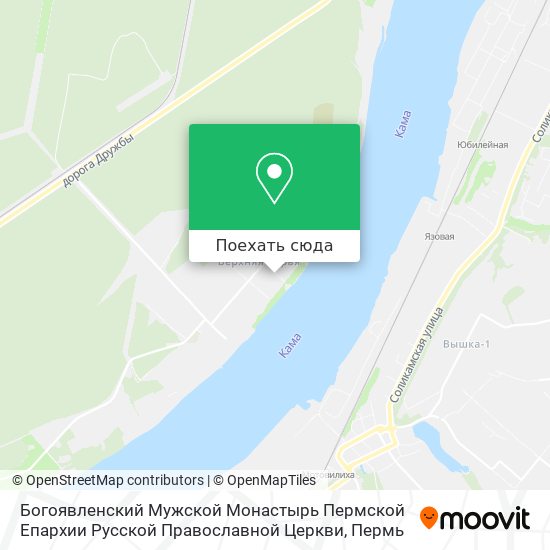 Карта Богоявленский Мужской Монастырь Пермской Епархии Русской Православной Церкви