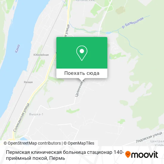 Карта Пермская клиническая больница стационар 140-приёмный покой