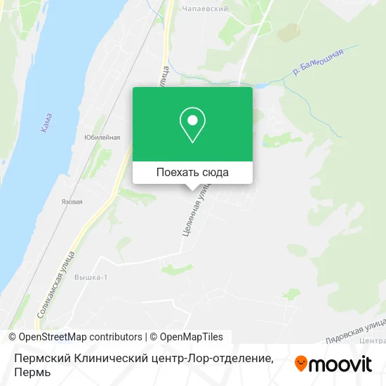 Карта Пермский Клинический центр-Лор-отделение