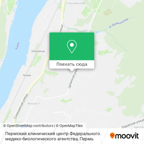 Карта Пермский клинический центр Федерального медико-биологического агентства