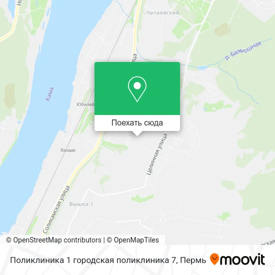 Карта Поликлиника 1 городская поликлиника 7