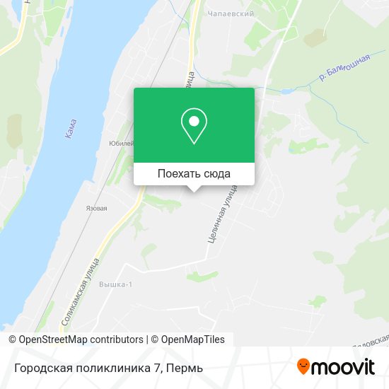 Карта Городская поликлиника 7