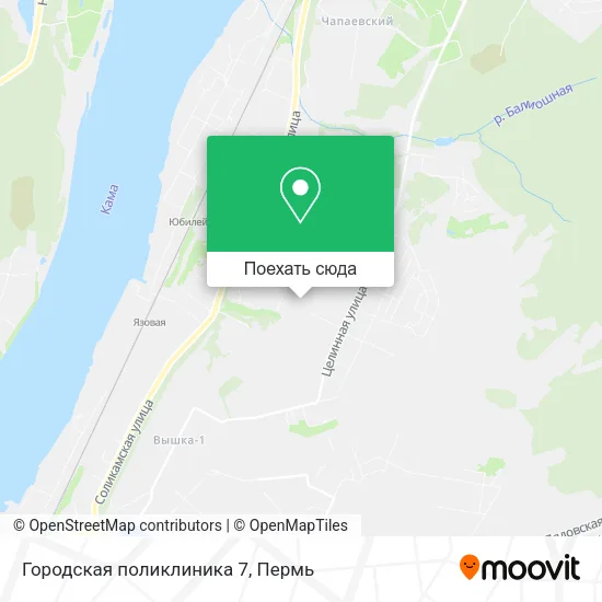 Карта Городская поликлиника 7