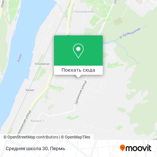 Карта Средняя школа 30