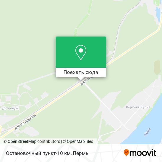 Карта Остановочный пункт-10 км