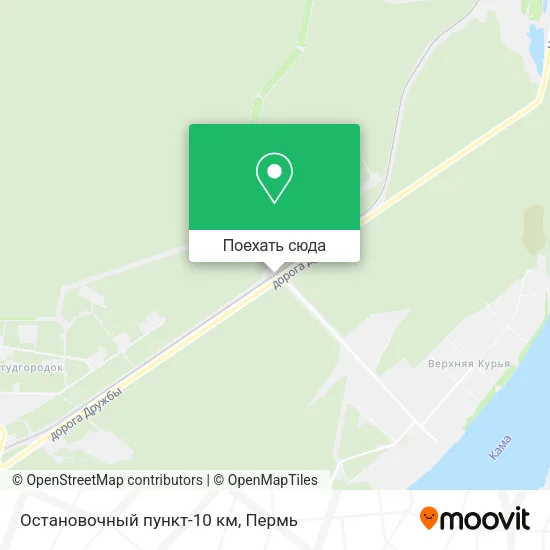Карта Остановочный пункт-10 км