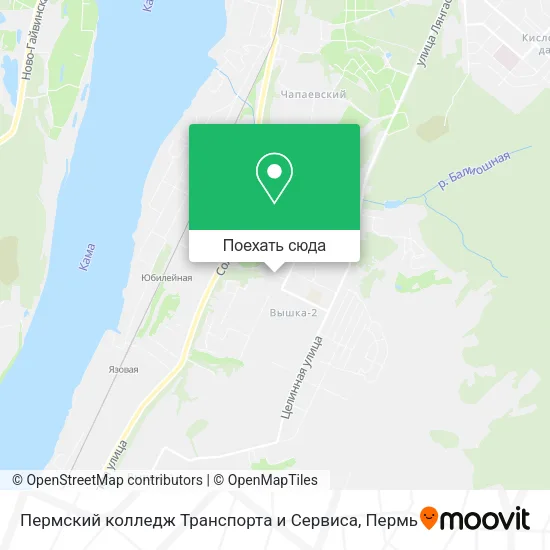 Карта Пермский колледж Транспорта и Сервиса
