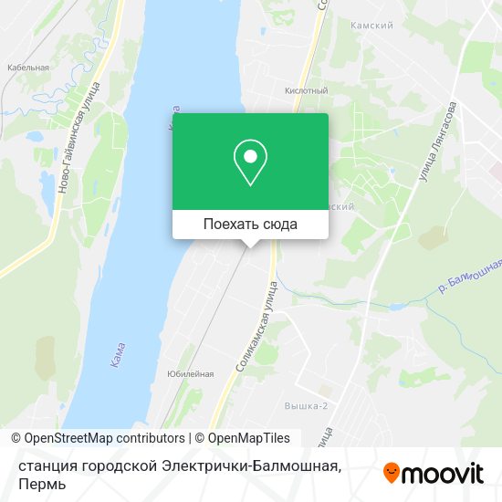 Карта станция городской Электрички-Балмошная