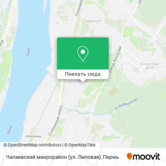 Карта Чапаевский микрорайон (ул. Липовая)