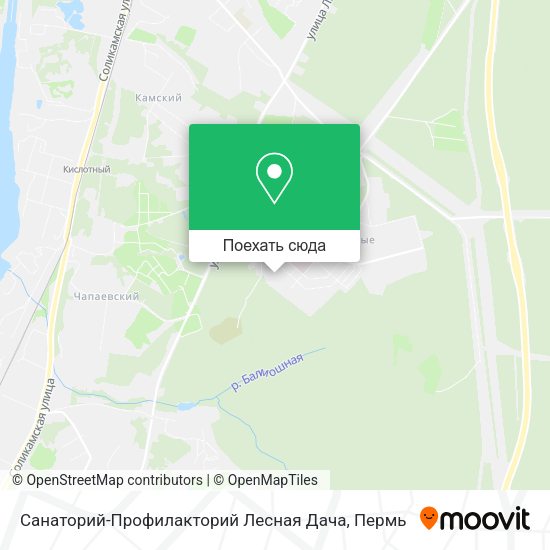 Карта Санаторий-Профилакторий Лесная Дача