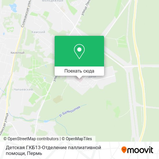 Карта Детская ГКБ13-Отделение паллиативной помощи