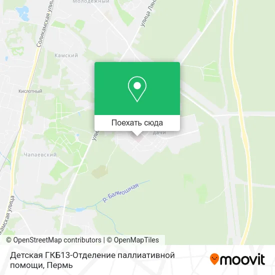 Карта Детская ГКБ13-Отделение паллиативной помощи