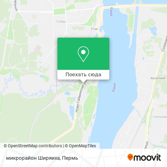 Карта микрорайон Ширяиха