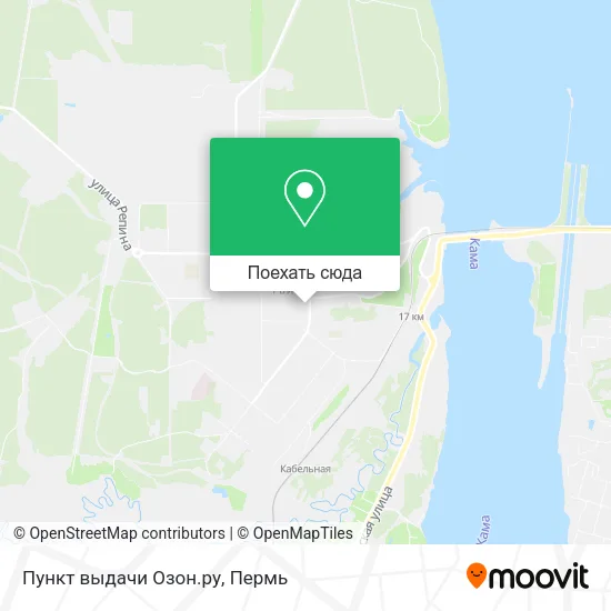 Карта Пункт выдачи Озон.ру