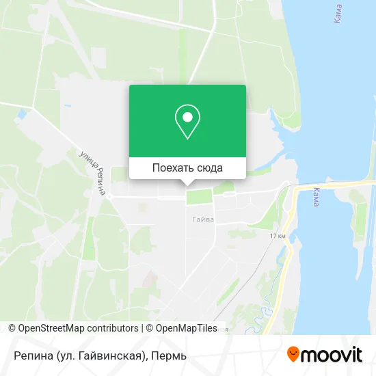Карта Репина (ул. Гайвинская)