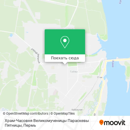 Карта Храм-Часовня Великомученицы Параскевы Пятницы