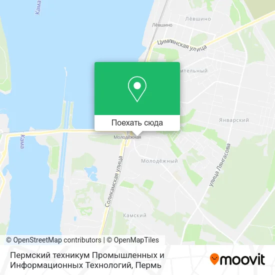Карта Пермский техникум Промышленных и Информационных Технологий