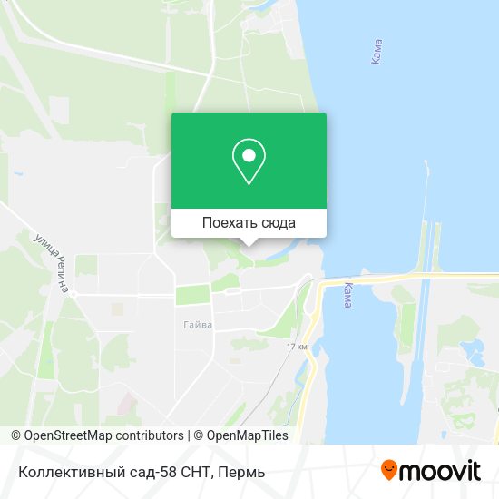 Карта Коллективный сад-58 СНТ