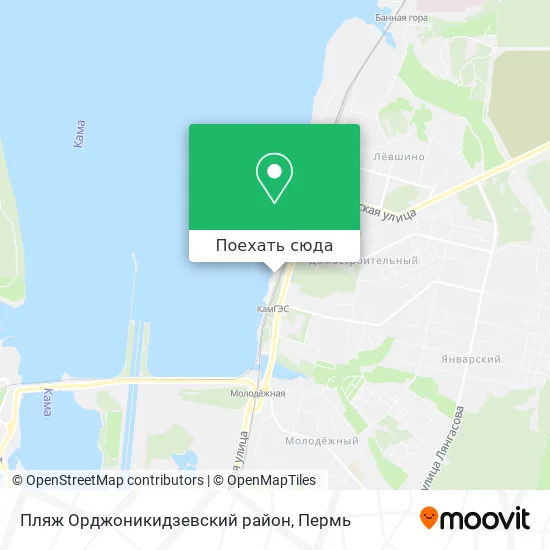 Карта Пляж Орджоникидзевский район