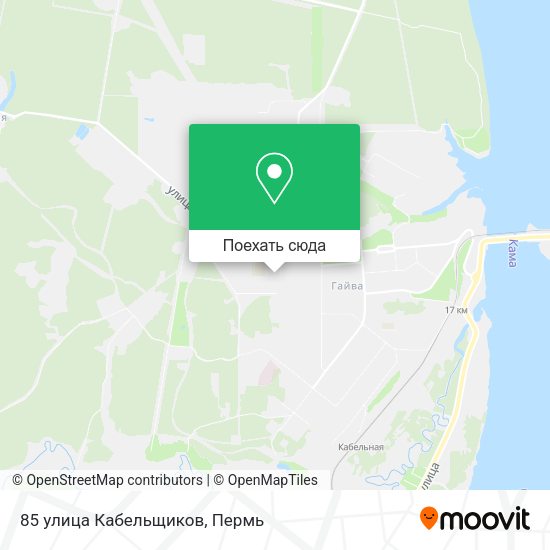 Карта 85 улица Кабельщиков