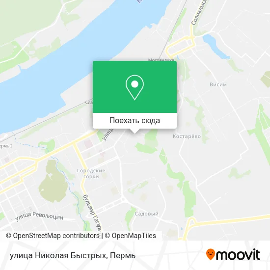 Карта улица Николая Быстрых