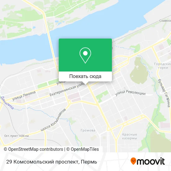 Карта 29 Комсомольский проспект