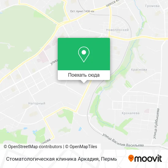 Карта Стоматологическая клиника Аркадия