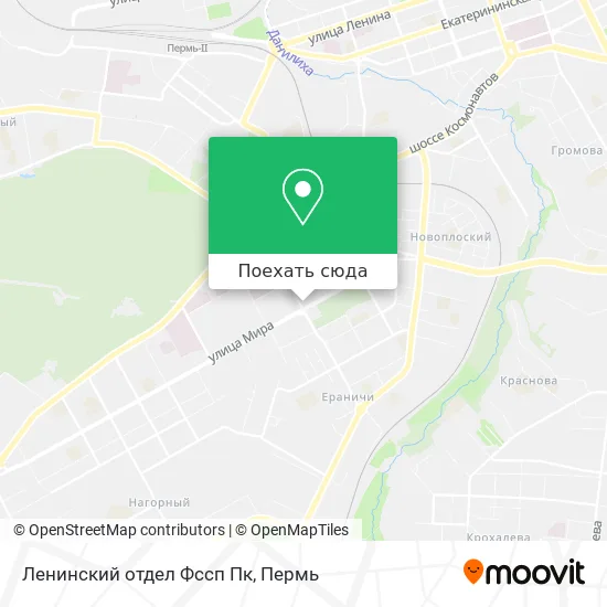 Карта Ленинский отдел Фссп Пк