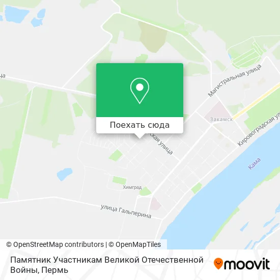 Карта Памятник Участникам Великой Отечественной Войны
