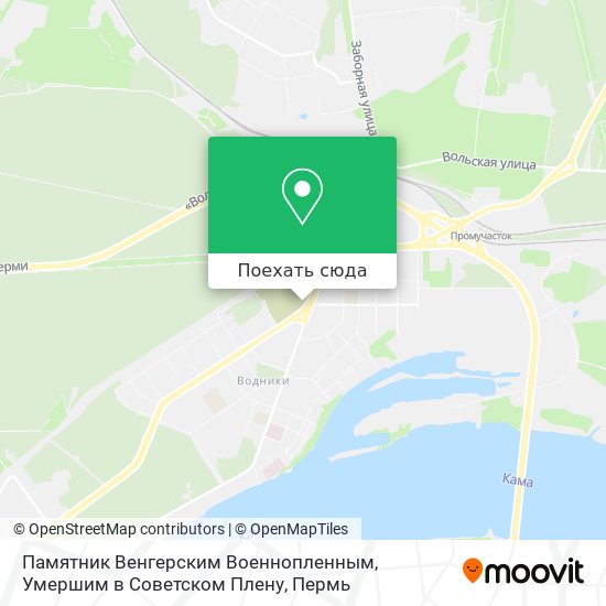 Карта Памятник Венгерским Военнопленным, Умершим в Советском Плену